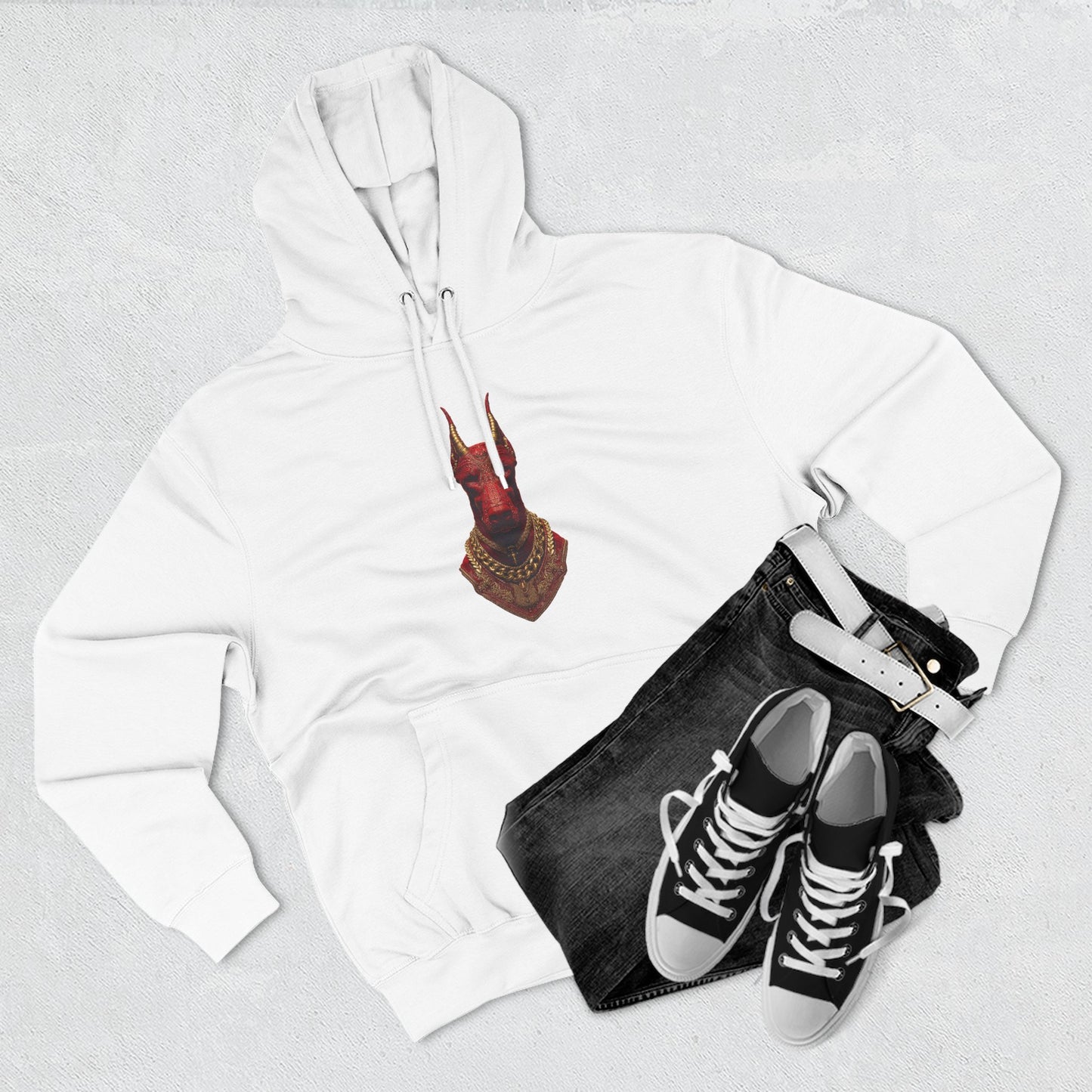 Doberman Goat 3 Fleece Hoodie