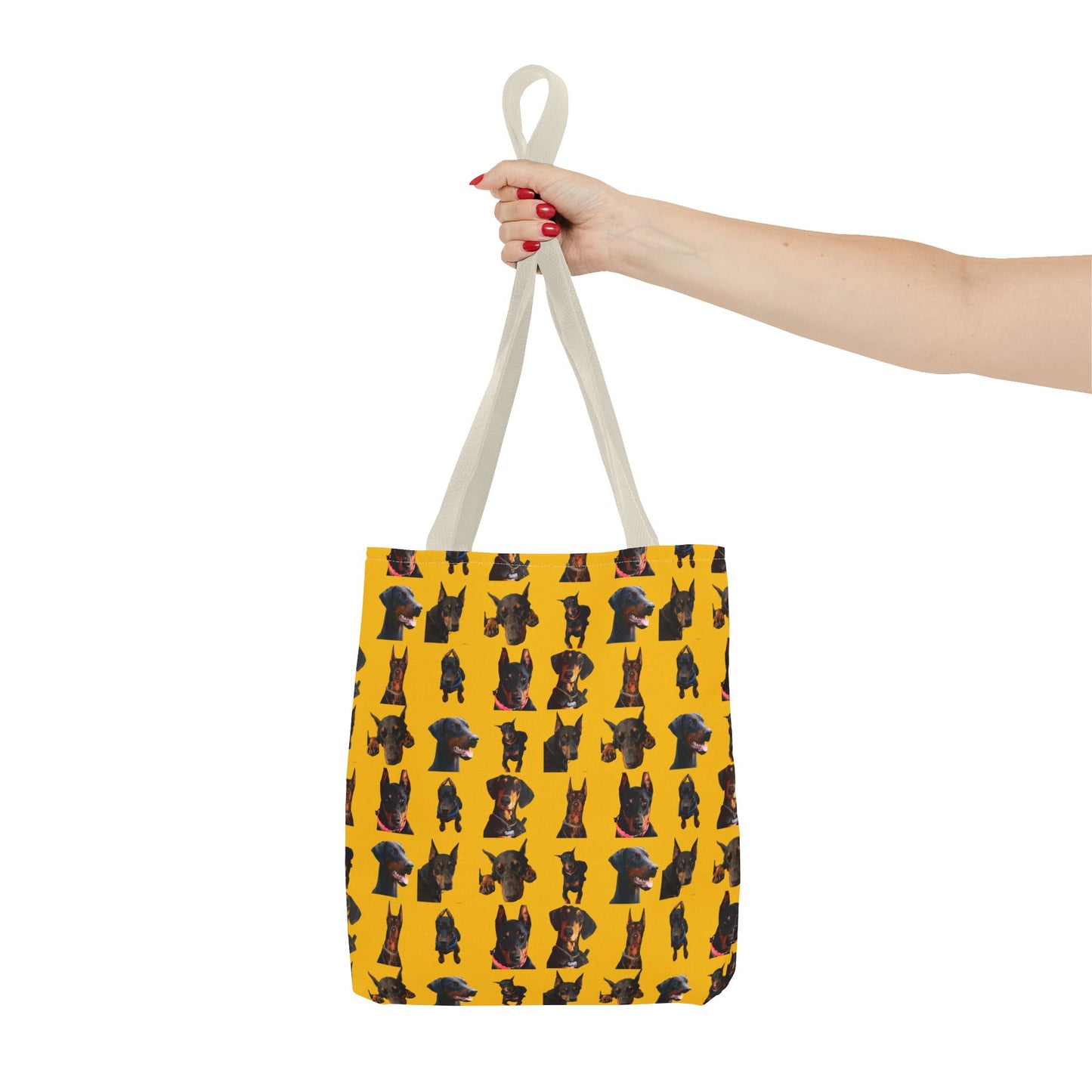 Edition 2 Doberman Model Pattern Yellow Tote Bag