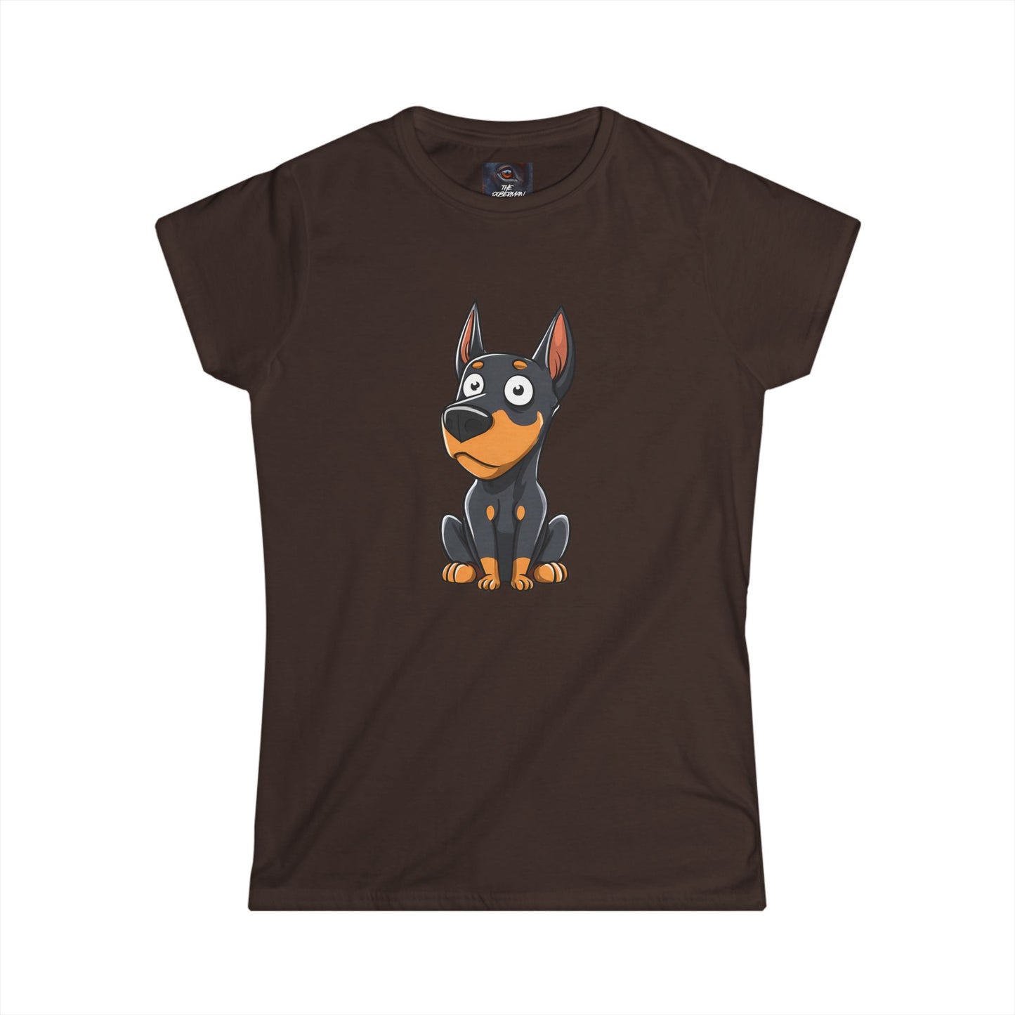 Cartoon Doberman 2 Women's Softstyle Tee