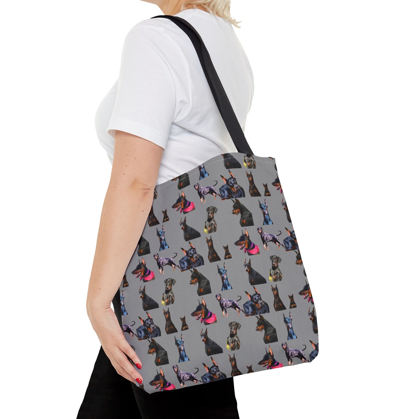 Edition 7 Doberman Model Pattern Gray Tote Bag