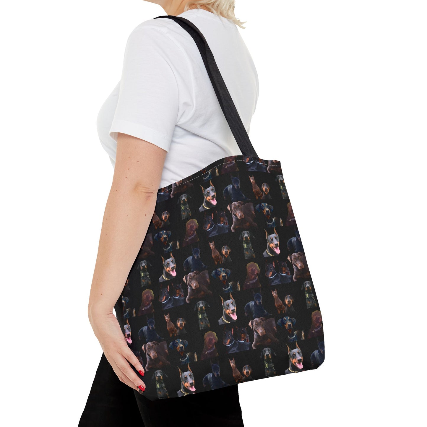 Edition 5 Doberman Model Pattern Black Tote Bag