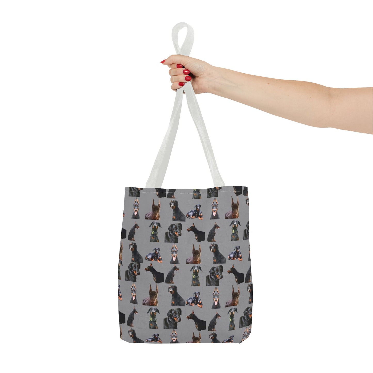Edition 6 Doberman Model Pattern Gray Tote Bag