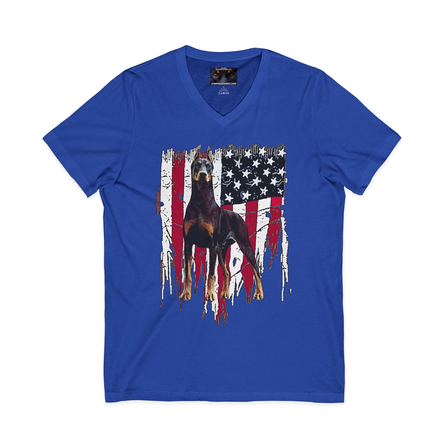 Patriot 1 Private Label Unisex Jersey Short Sleeve V-Neck Tee