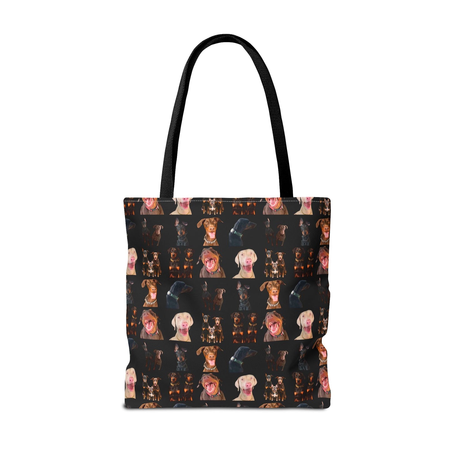 Edition 9 Doberman Model Pattern Black Tote Bag