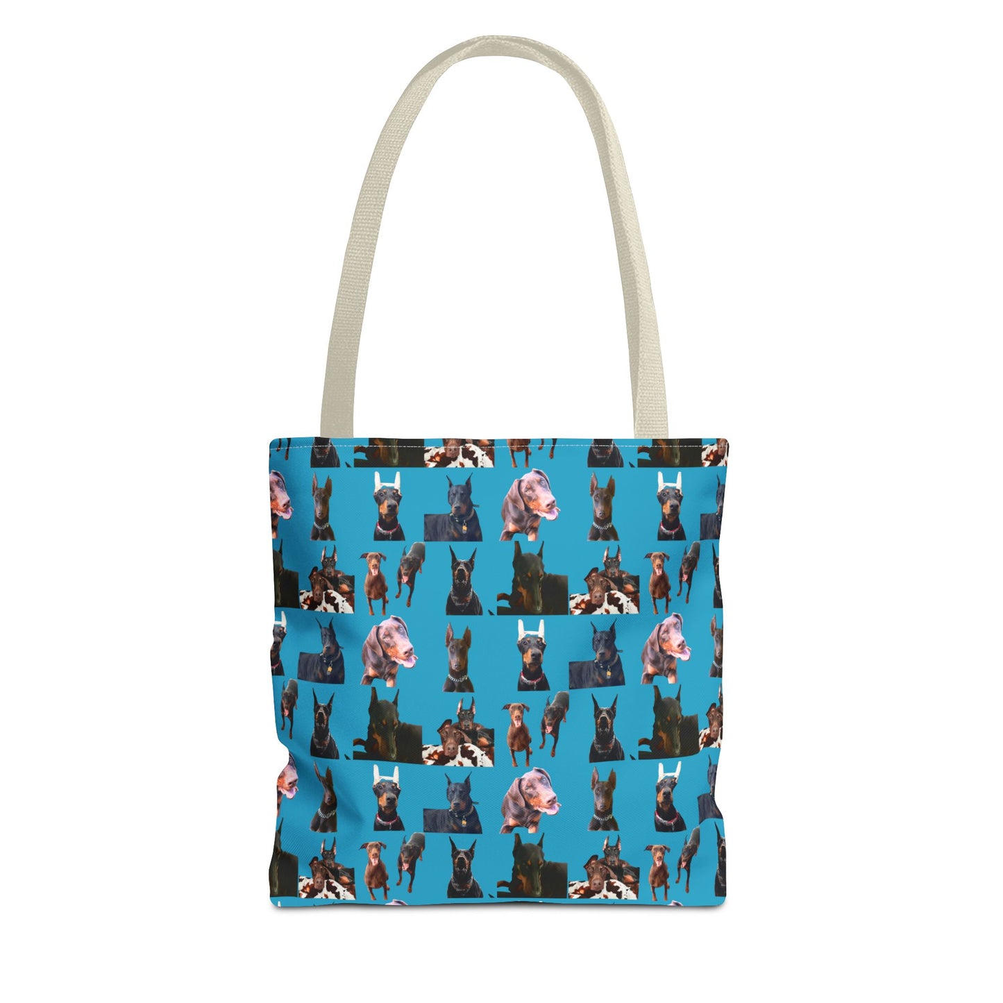 Edition 10 Doberman Model Pattern Turquoise Tote Bag