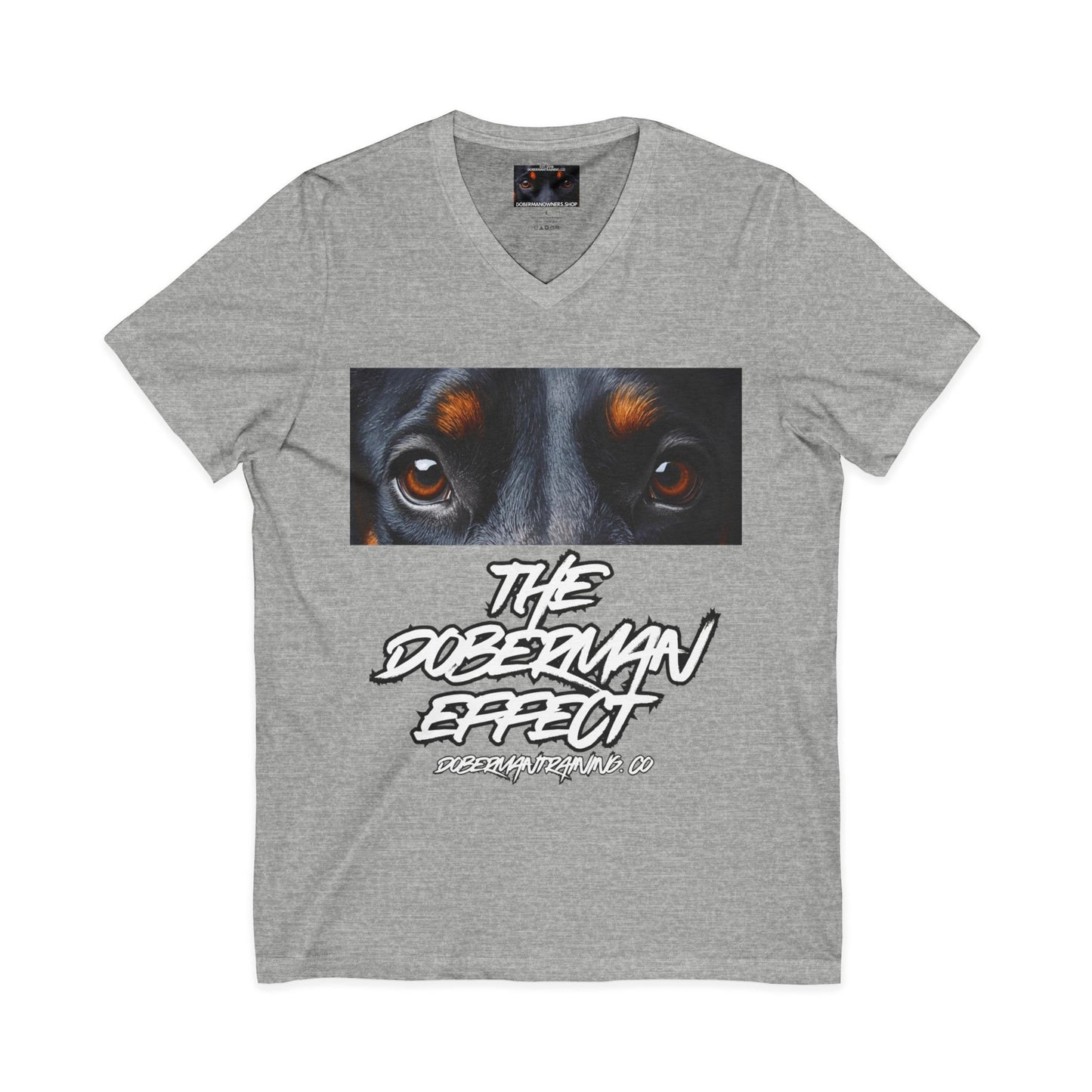 Doberman Effect 2 Private Label Unisex Jersey Short Sleeve V-Neck Tee