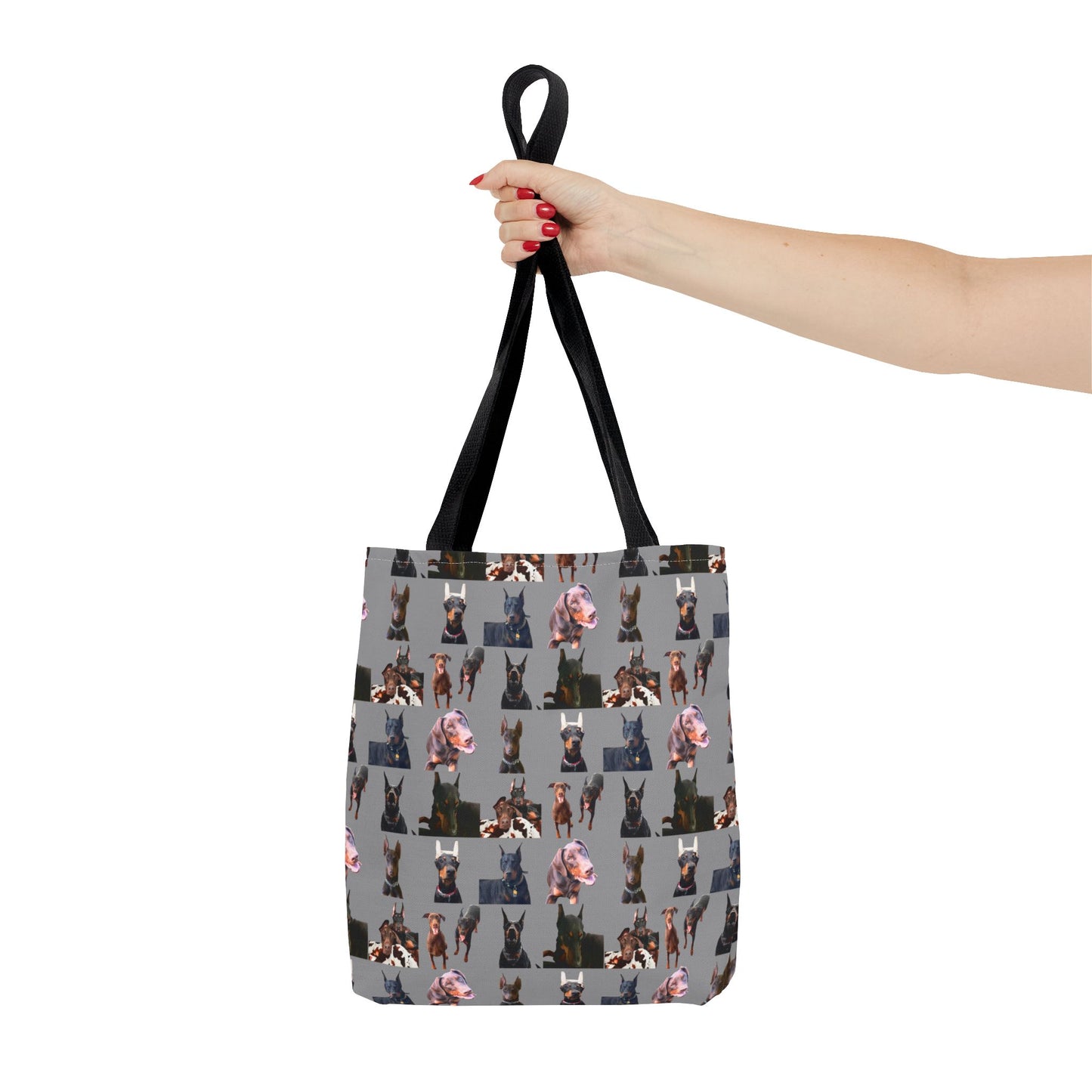 Edition 10 Doberman Model Pattern Gray Tote Bag