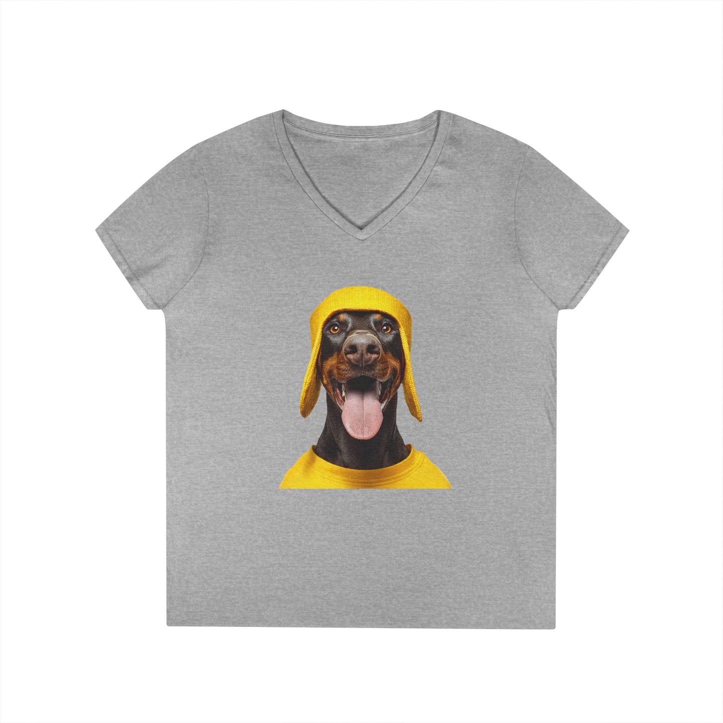 Doberman 3 V-Neck Tee Shirt for Women