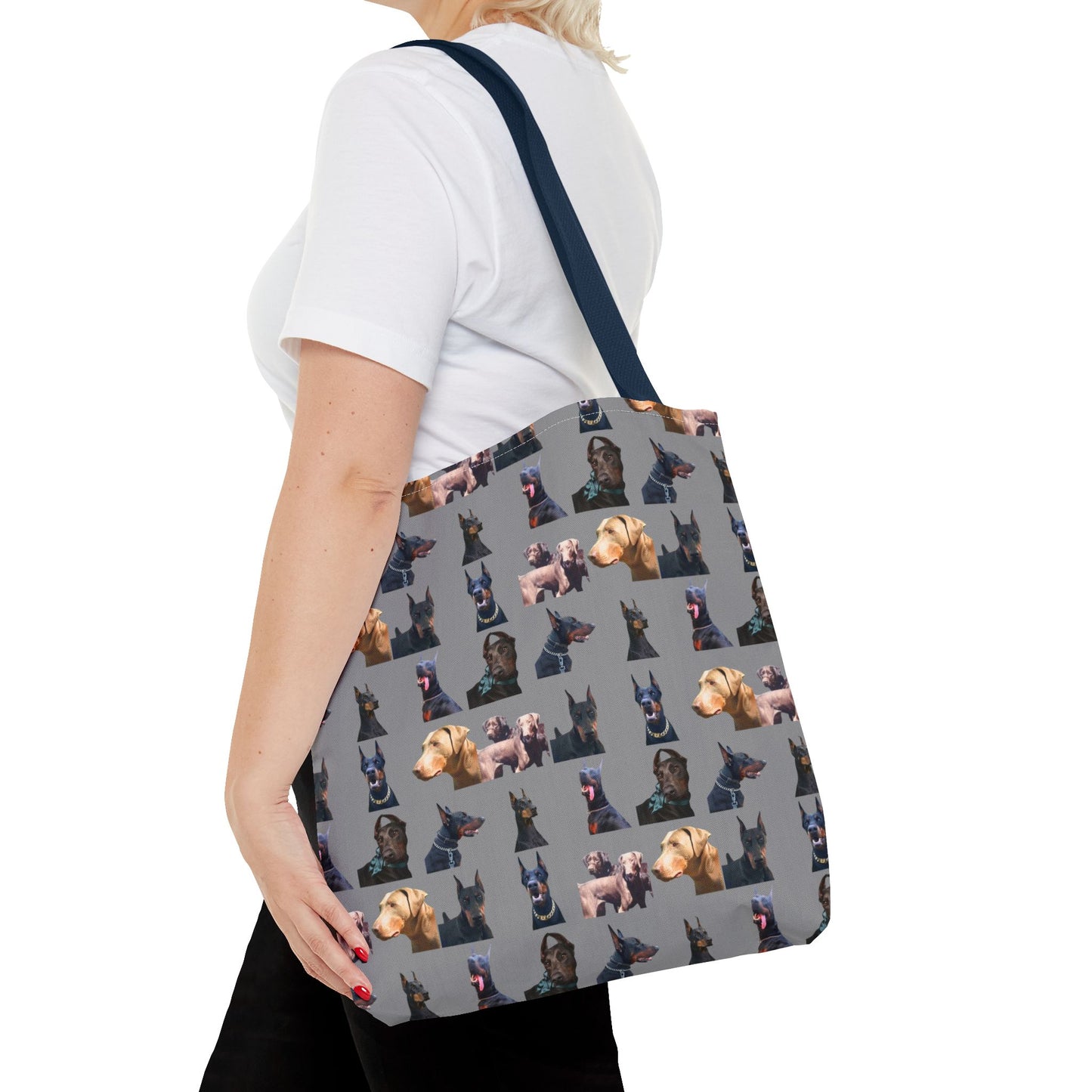 Edition 8 Doberman Model Pattern Gray Tote Bag