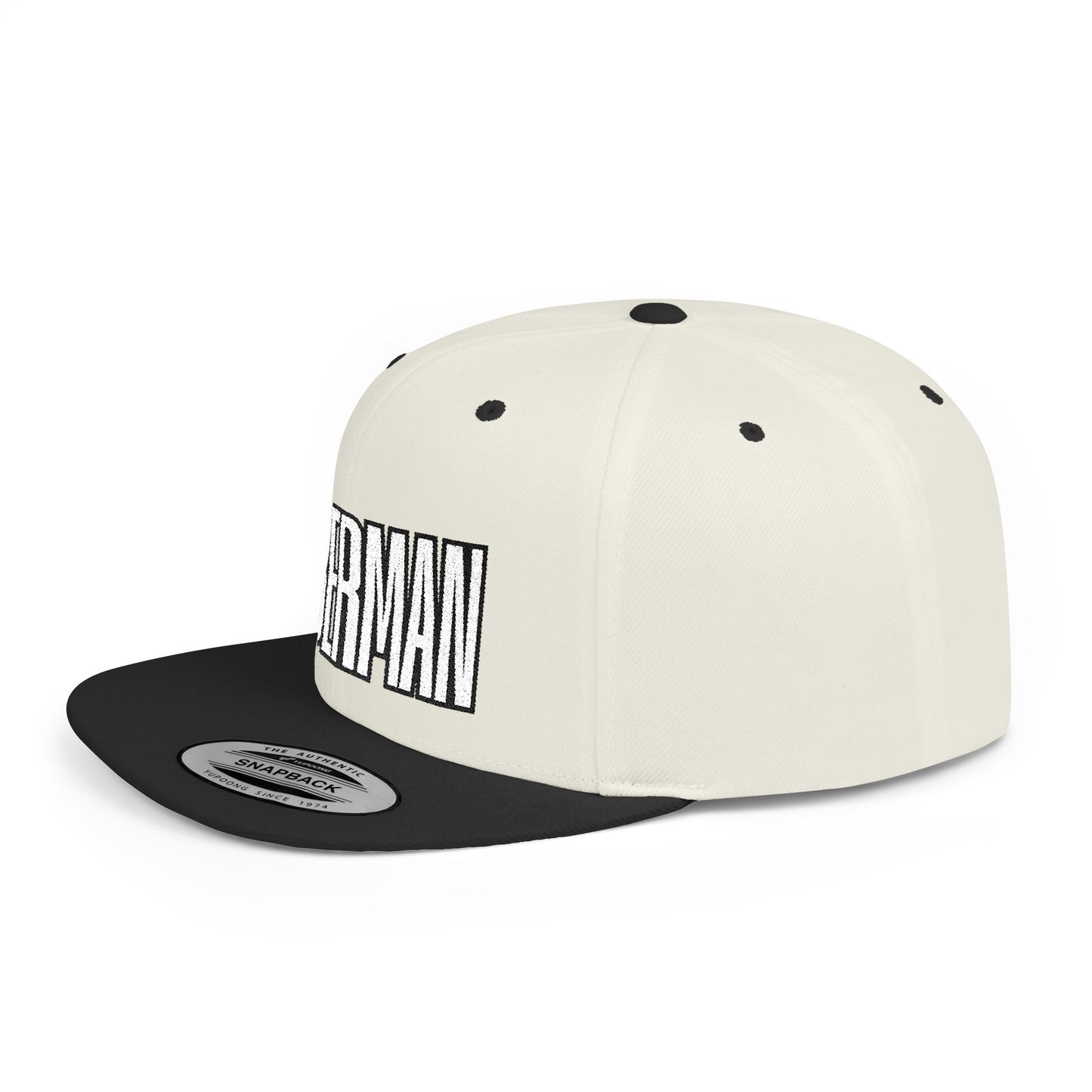 Doberman 4 Embroidered Flat Bill Snapback