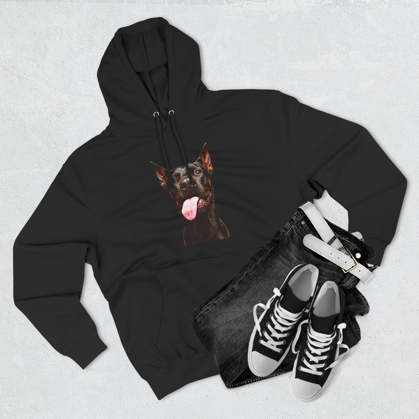Tongue 1 Three-Panel Fleece Hoodie