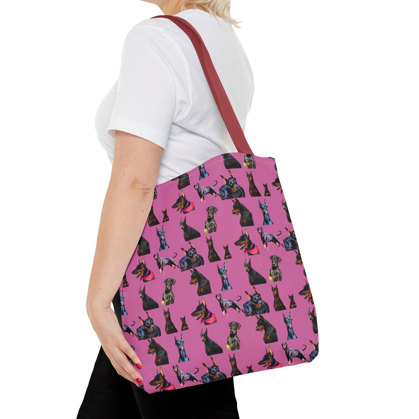 Edition 7 Doberman Model Pattern Light Pink Tote Bag