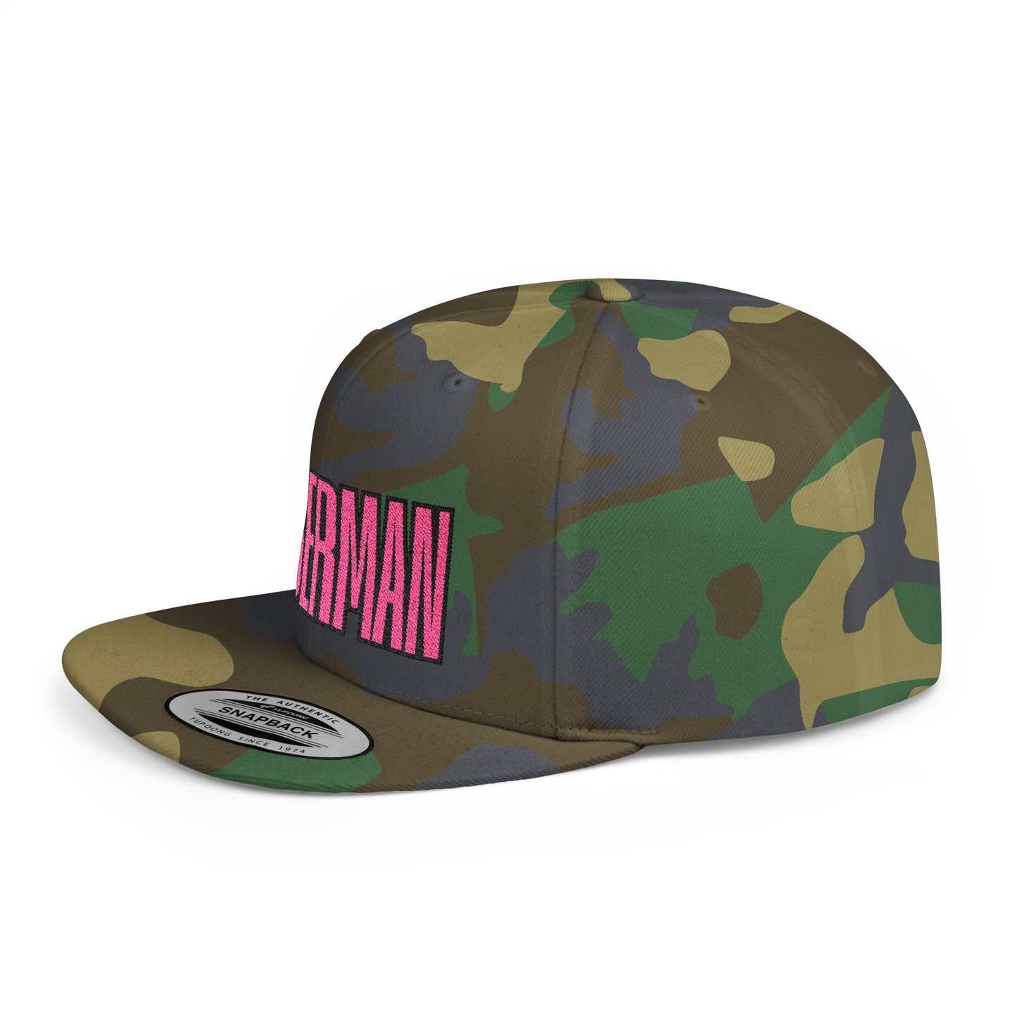 Doberman 6 Embroidered Flat Bill Snapback