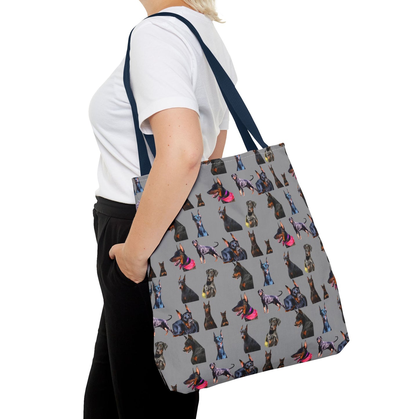 Edition 7 Doberman Model Pattern Gray Tote Bag