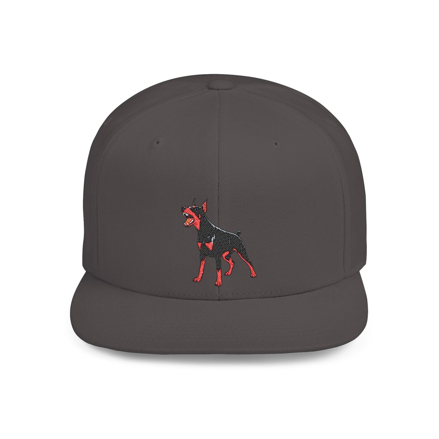Doberman 1 Embroidered Flat Bill Snapback