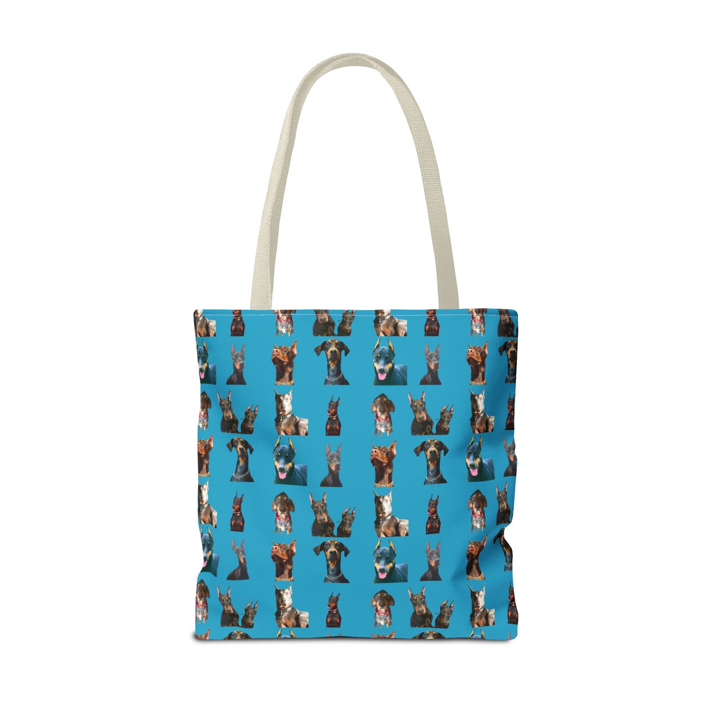 Edition 4 Doberman Model Pattern Turquoise Tote Bag