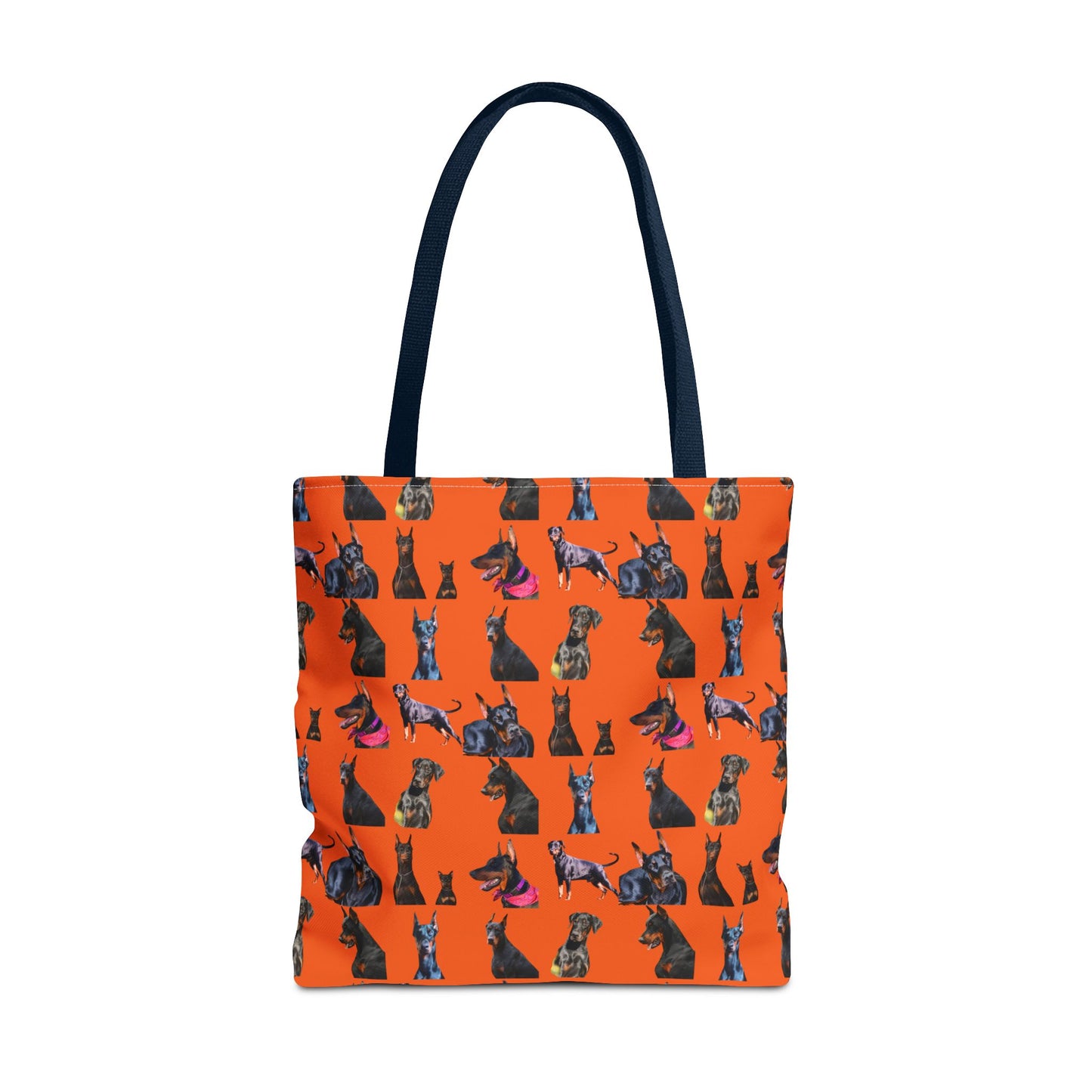 Edition 7 Doberman Model Pattern Orange Tote Bag
