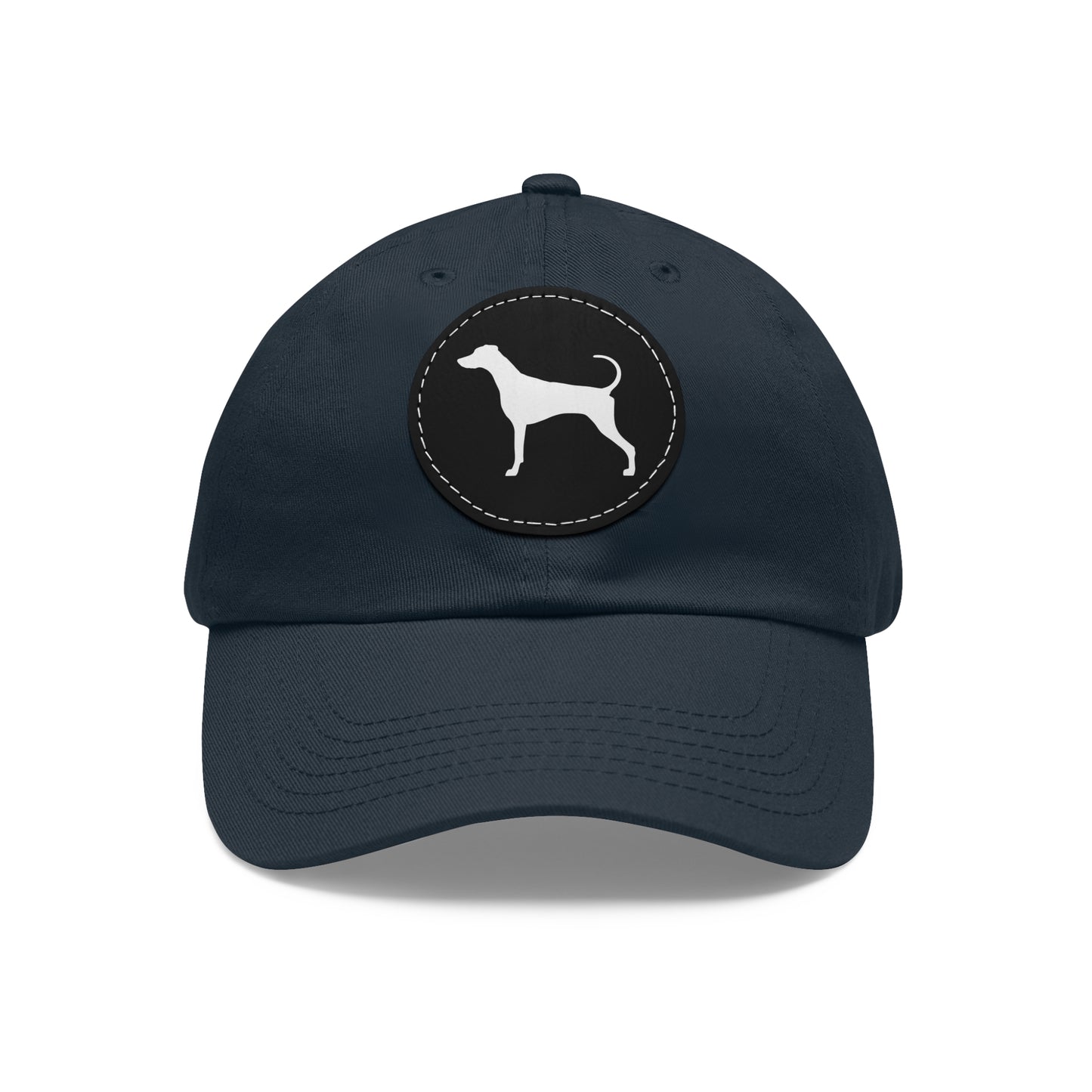 N 7 Dad Hat with Leather Patch (Round)