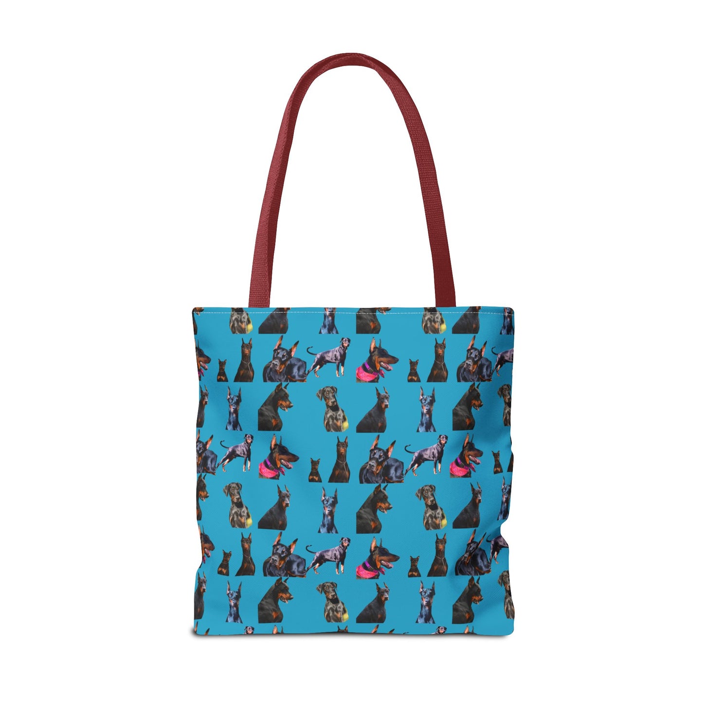 Edition 7 Doberman Model Pattern Turquoise Tote Bag