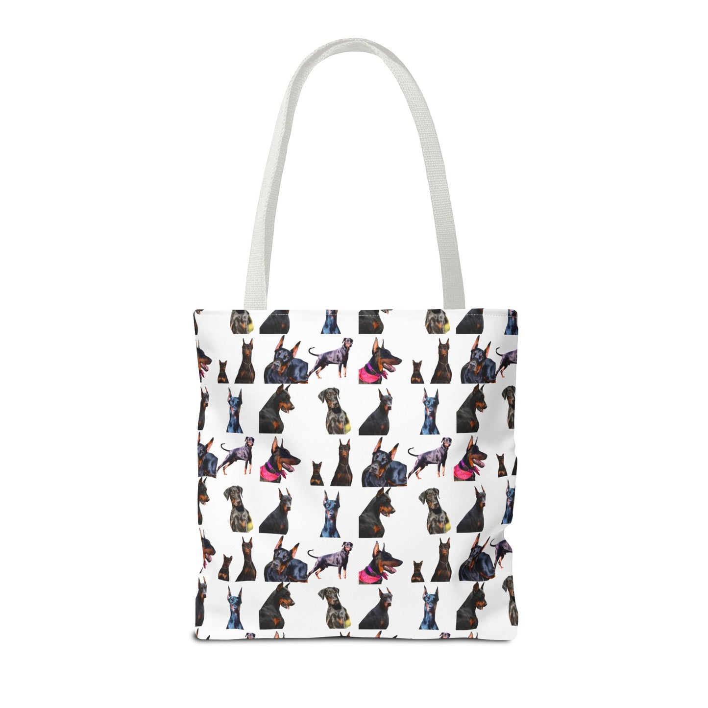 Edition 7 Doberman Model Pattern White Tote Bag