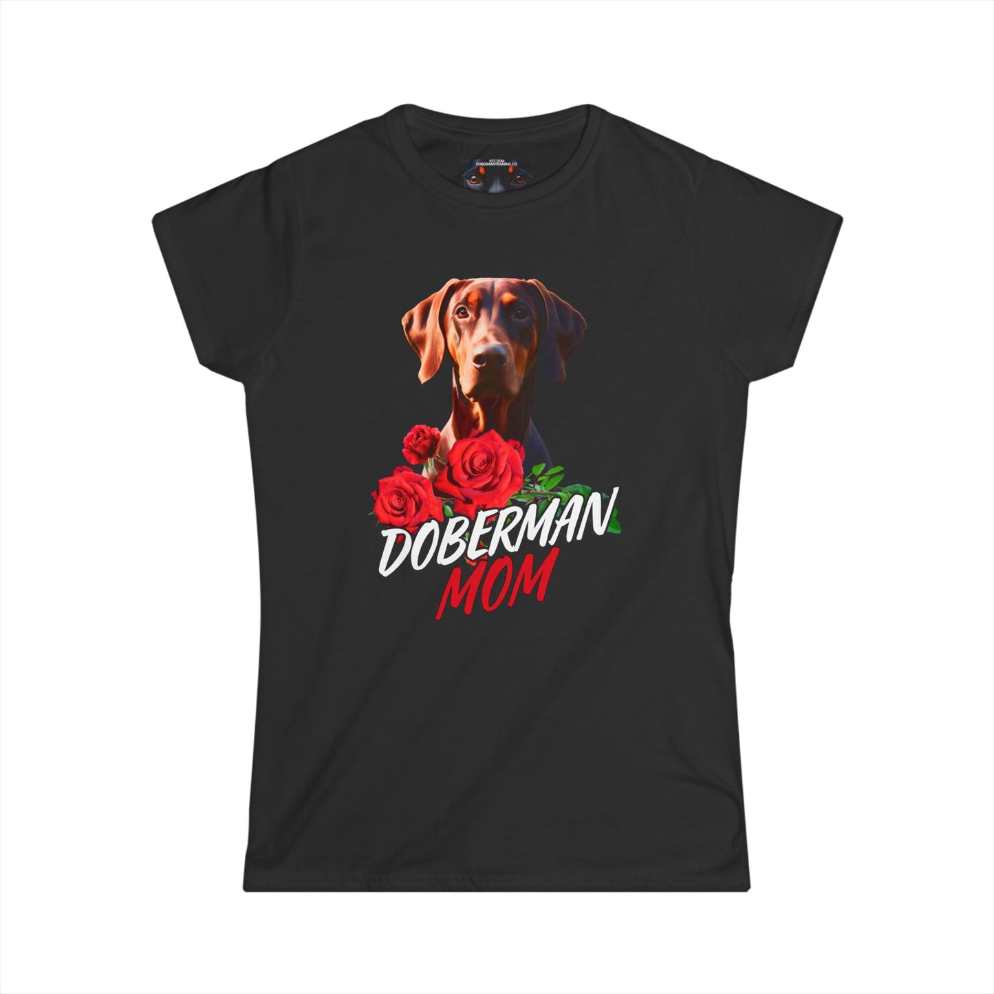 Doberman Mom 3 Women's Softstyle Tee