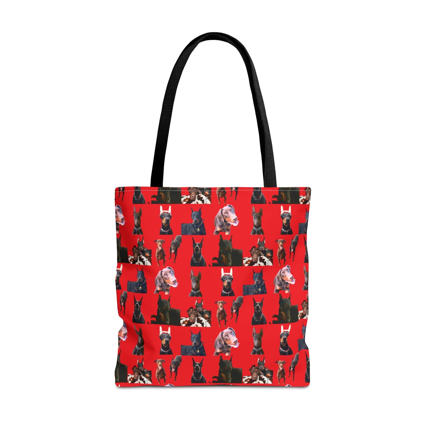 Edition 10 Doberman Model Pattern Red Tote Bag