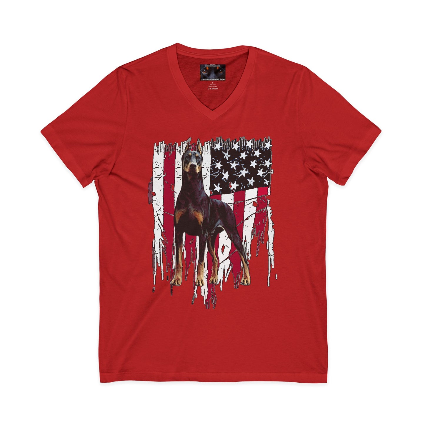 Patriot 1 Private Label Unisex Jersey Short Sleeve V-Neck Tee