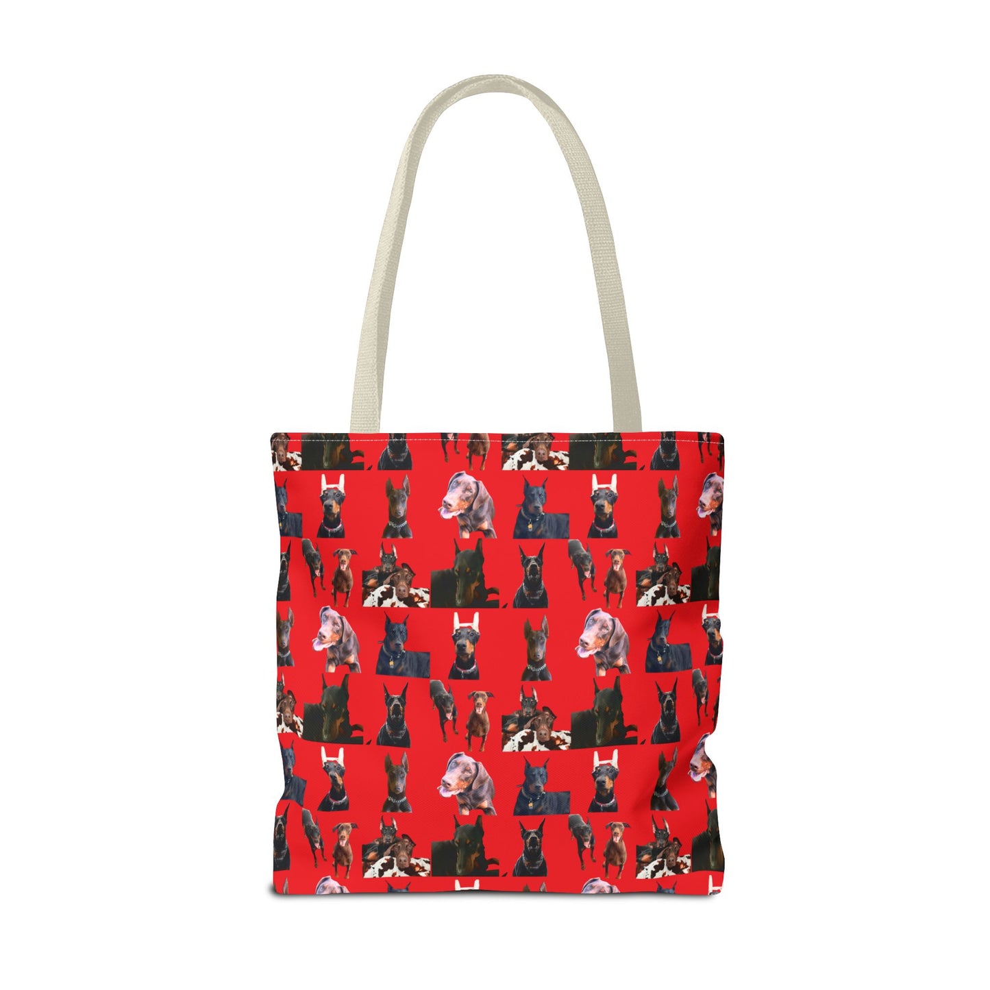 Edition 10 Doberman Model Pattern Red Tote Bag