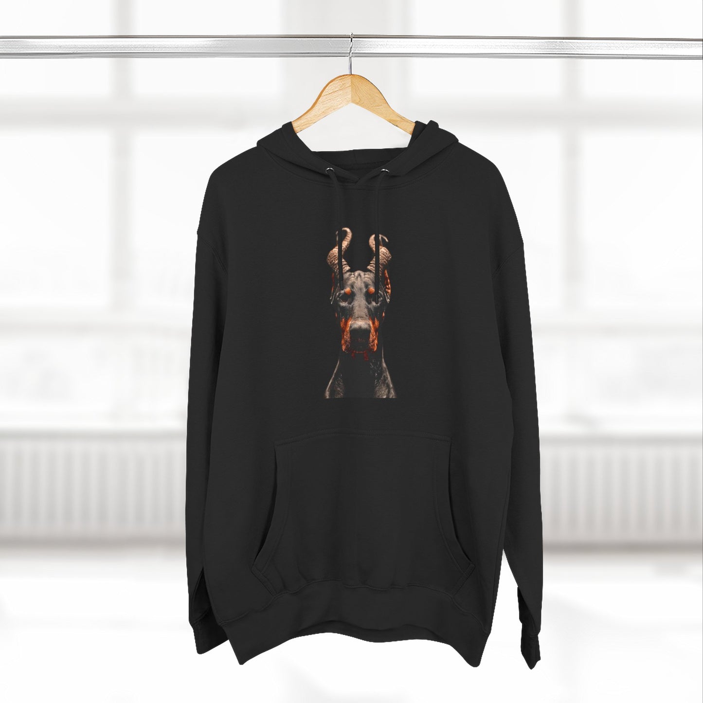Doberman Goat 1 Fleece Hoodie