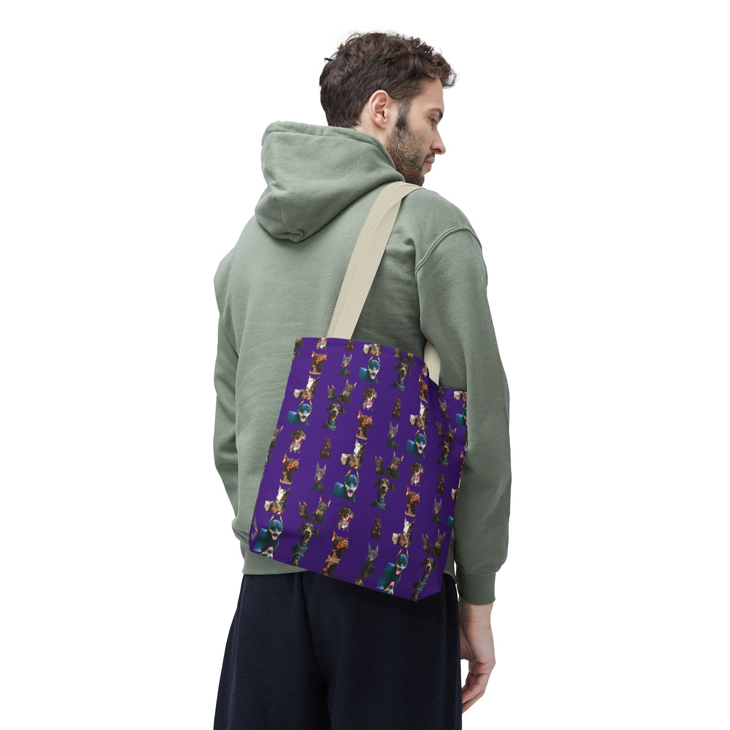 Edition 4 Doberman Model Pattern Purple Tote Bag