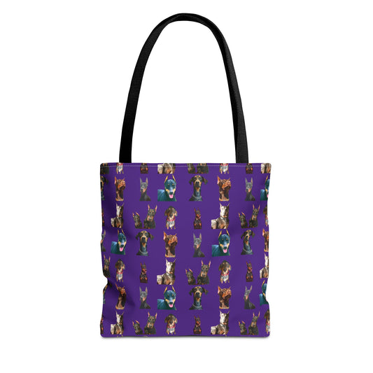 Edition 4 Doberman Model Pattern Purple Tote Bag