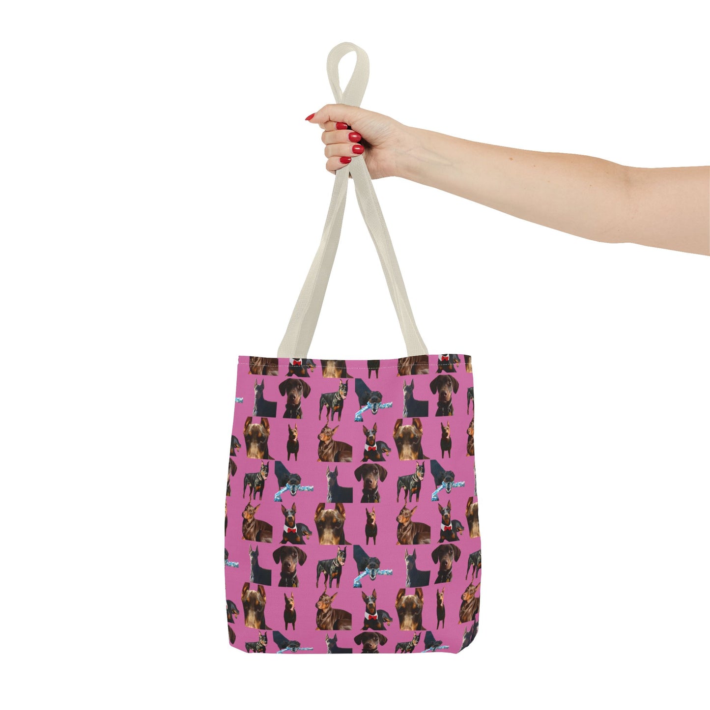 Edition 1 Doberman Model Pattern Pink Tote Bag