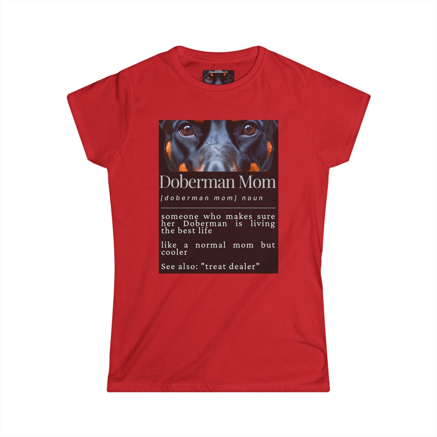 Doberman Mom S1 Women's Softstyle Tee