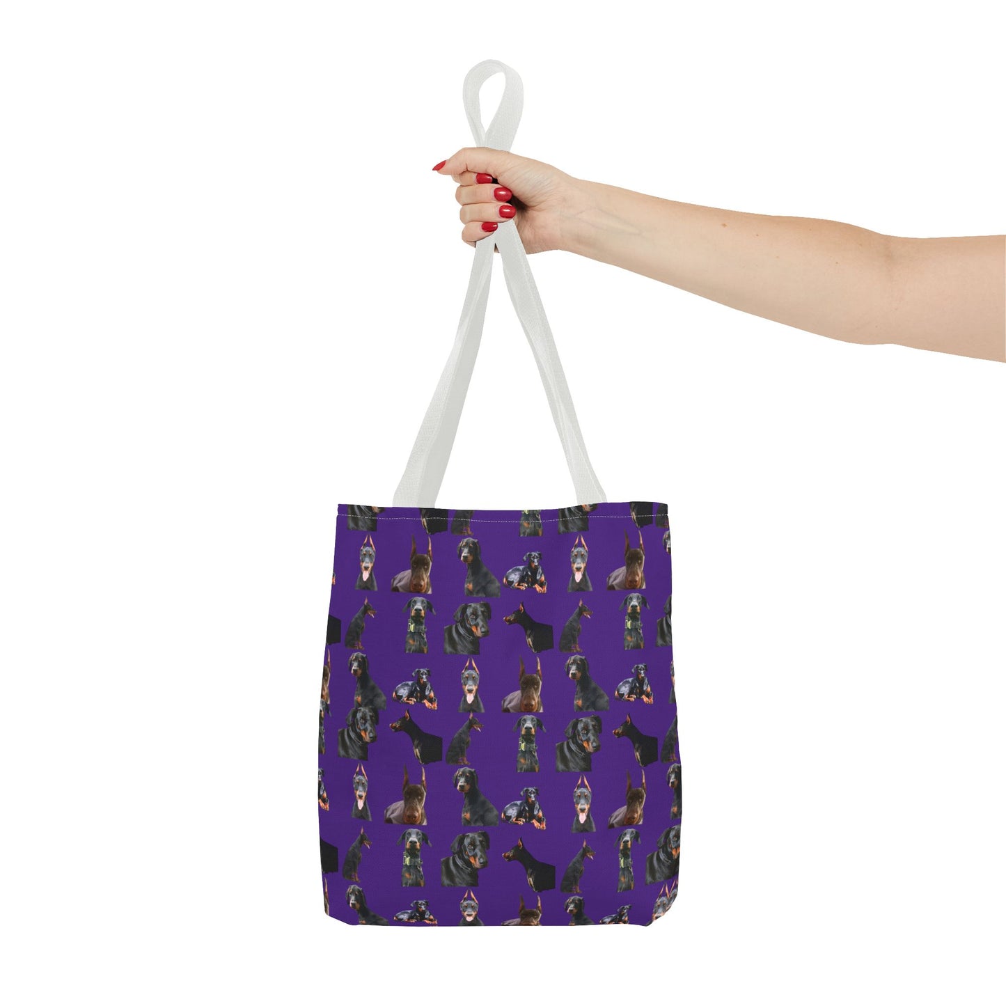 Edition 6 Doberman Model Pattern Purple Tote Bag