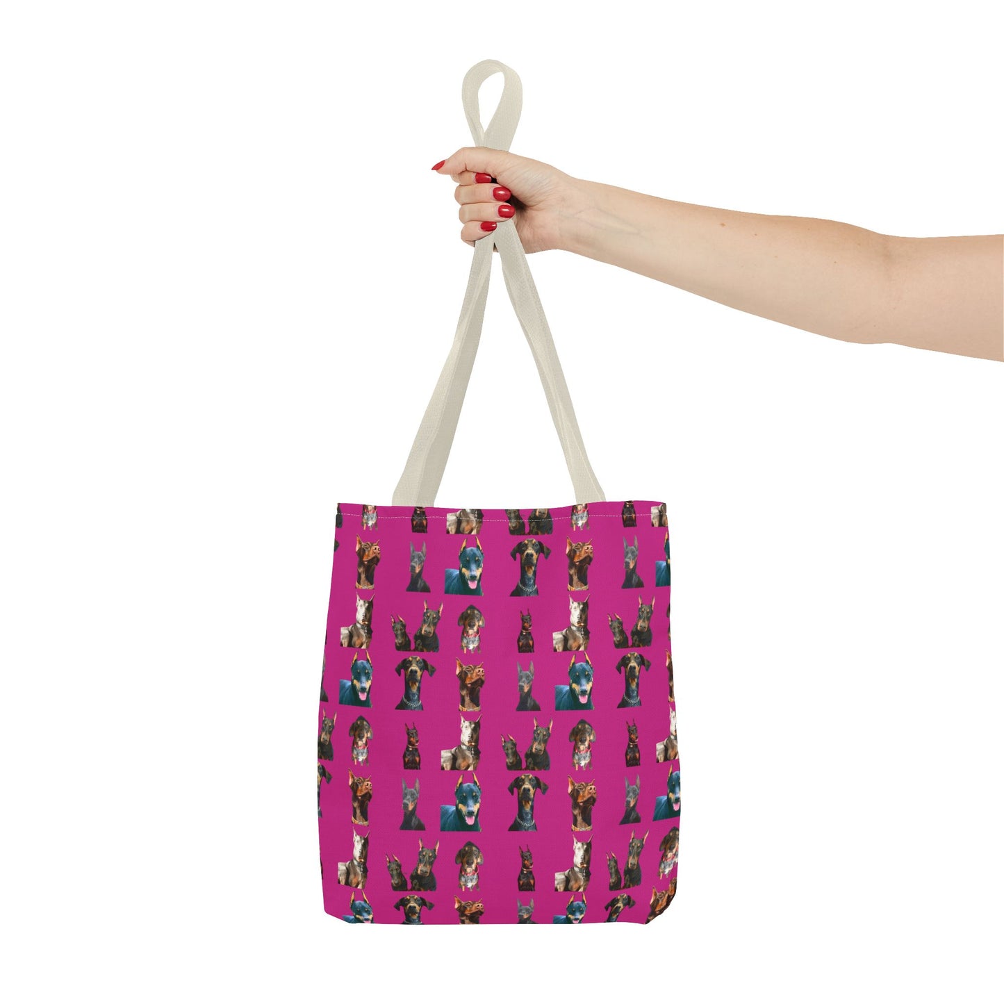 Edition 4 Doberman Model Pattern Pink Tote Bag
