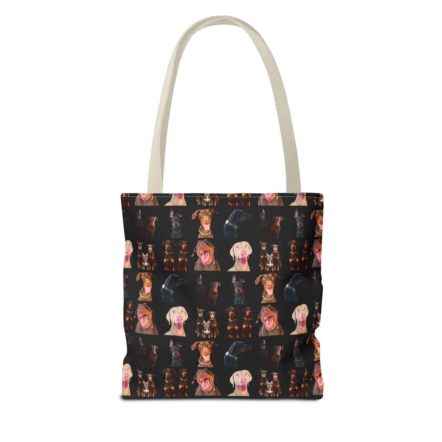 Edition 9 Doberman Model Pattern Black Tote Bag