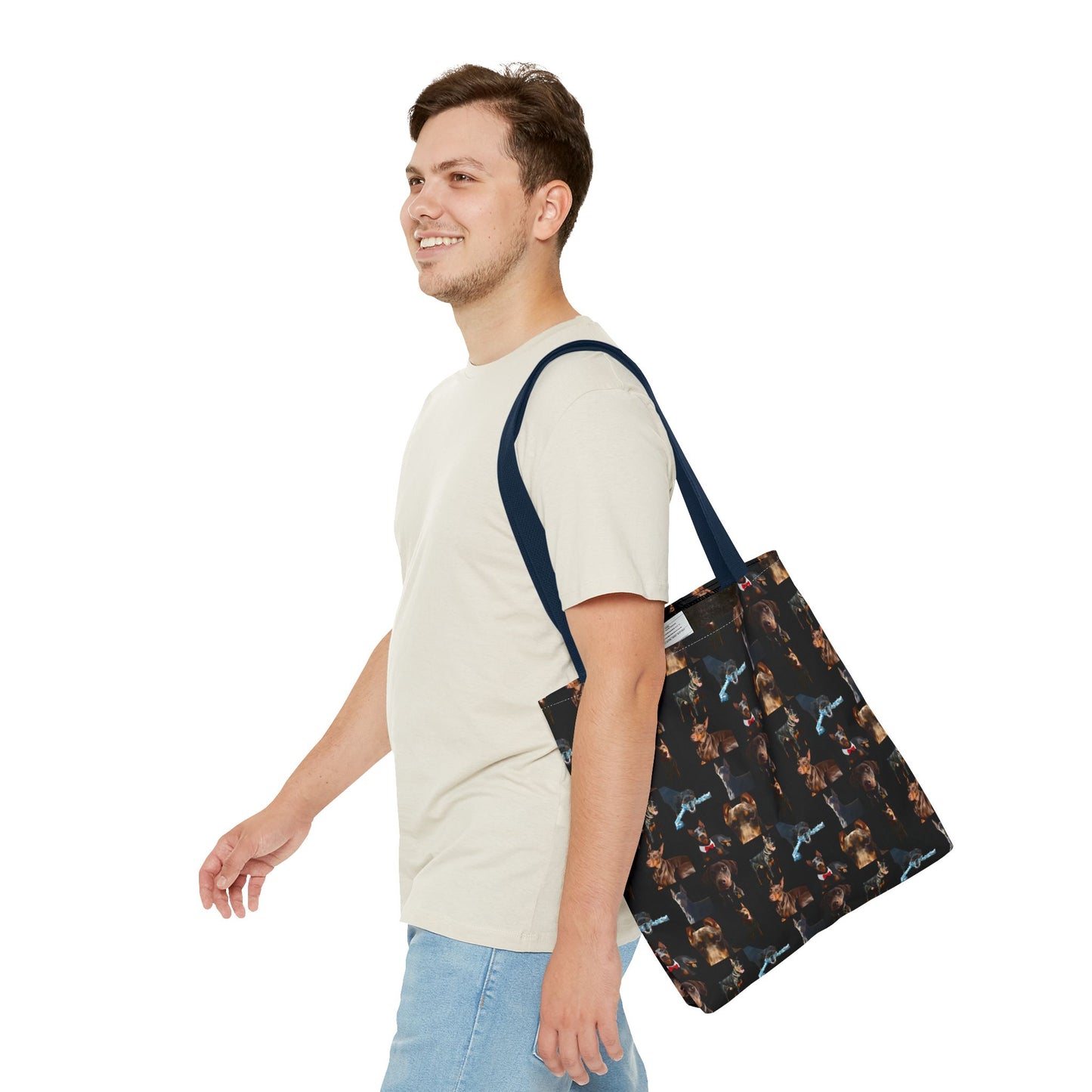 Edition 1 Doberman Model Pattern Black Tote Bag