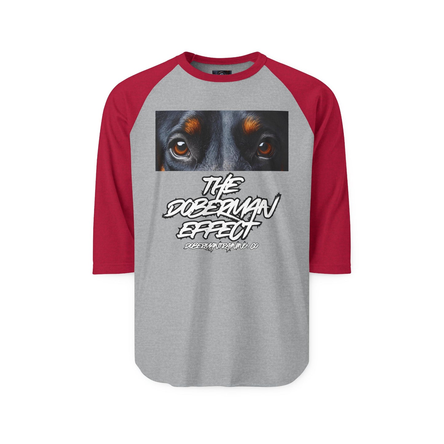 Doberman Effect 1 Unisex Three-Quarter Sleeve Raglan Shirt
