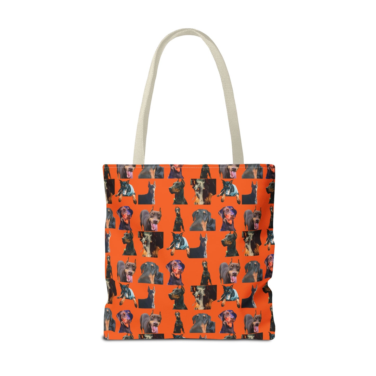 Edition 3 Doberman Model Pattern Orange Tote Bag