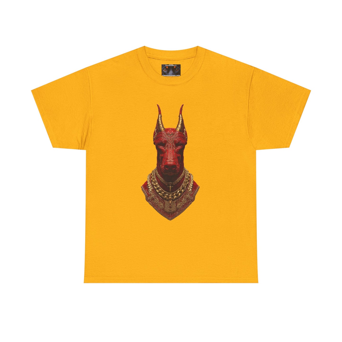 Doberman Goat 4 Private Lable Unisex Heavy Cotton Tee