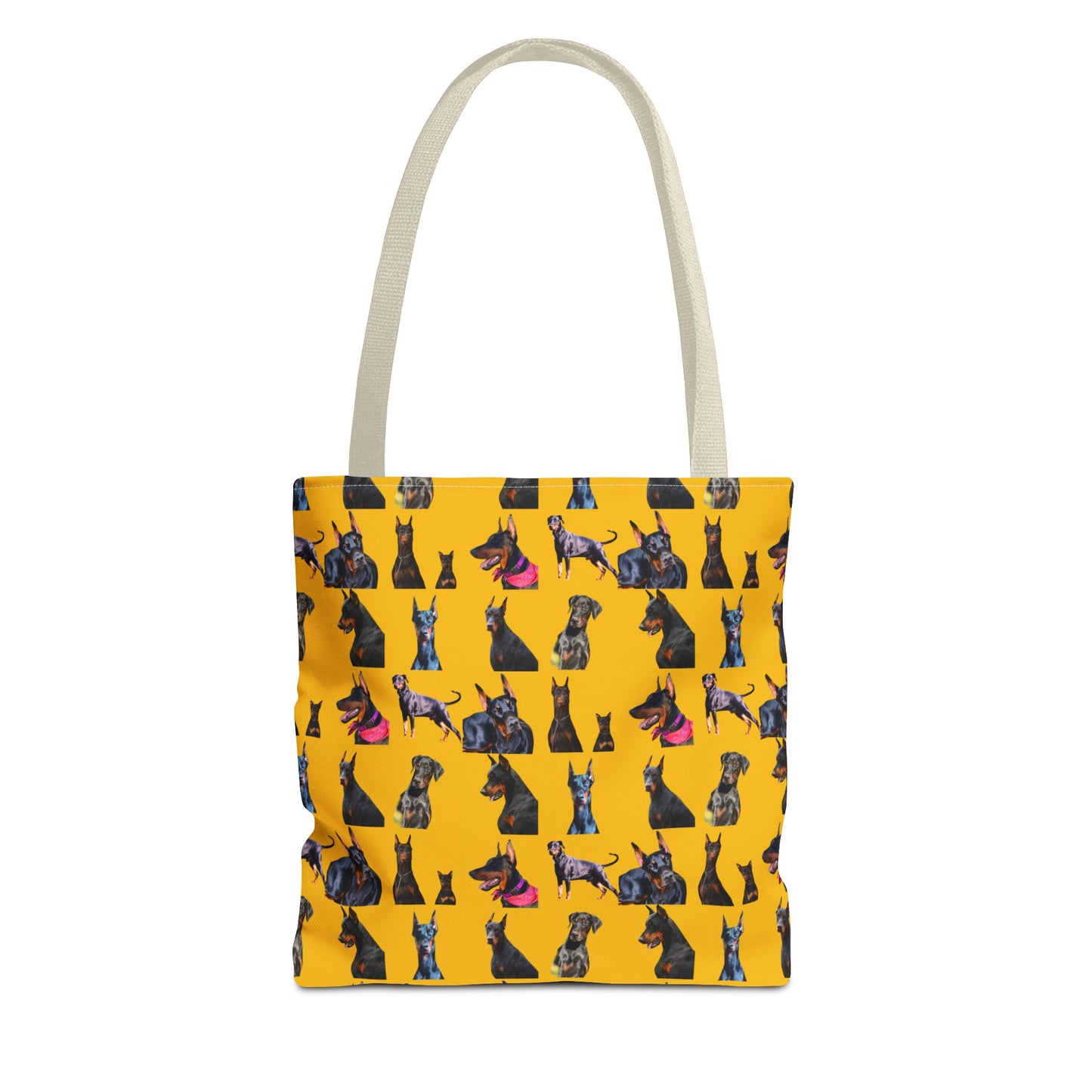 Edition 7 Doberman Model Pattern Yellow Tote Bag