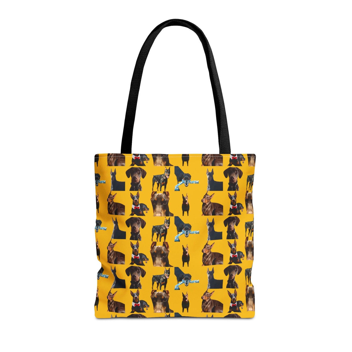 Edition 1 Doberman Model Pattern Yellow Tote Bag