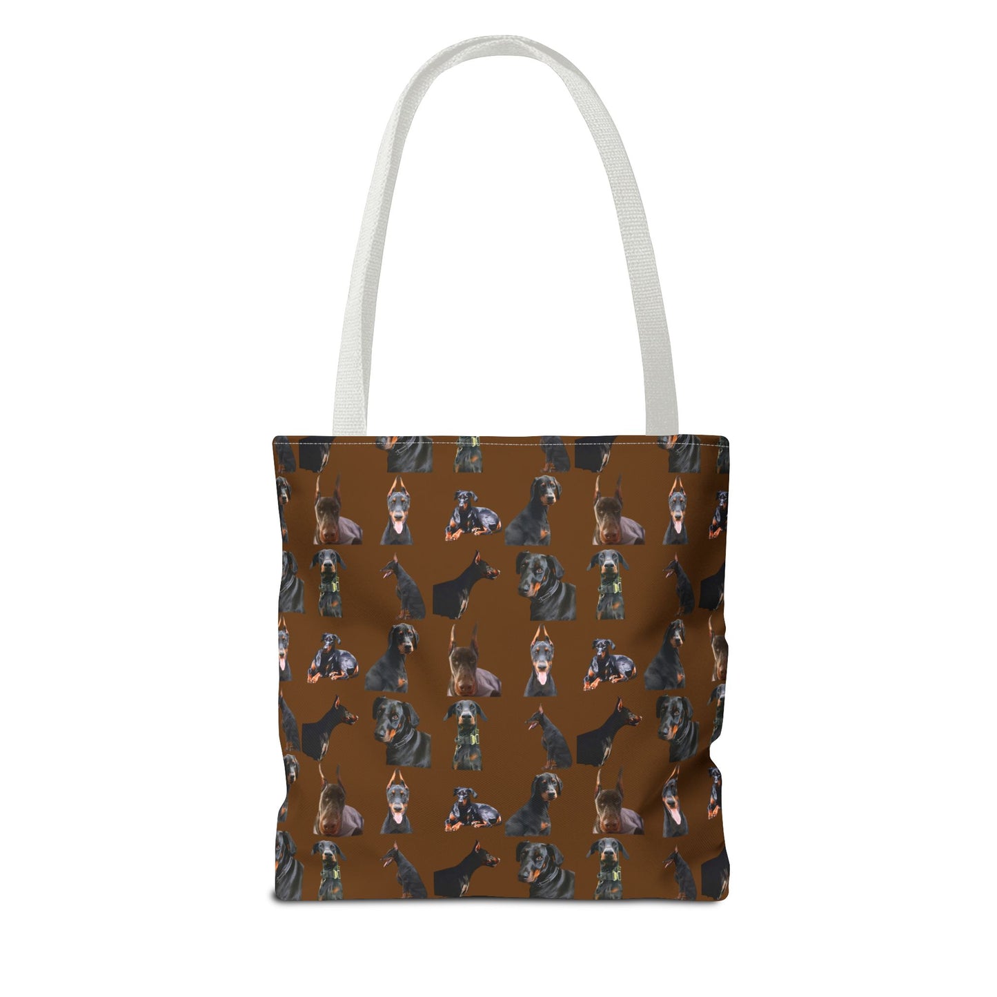 Edition 6 Doberman Model Pattern Brown Tote Bag