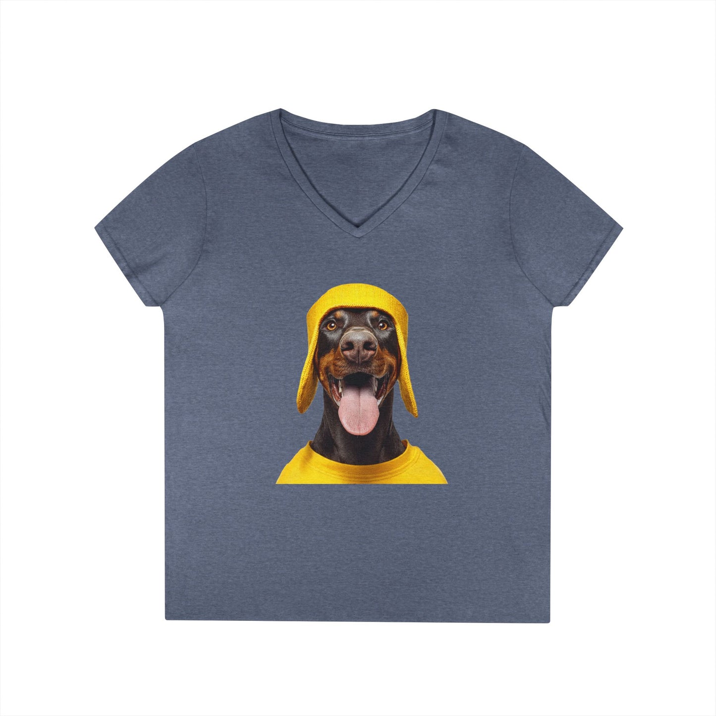 Doberman 3 V-Neck Tee Shirt for Women