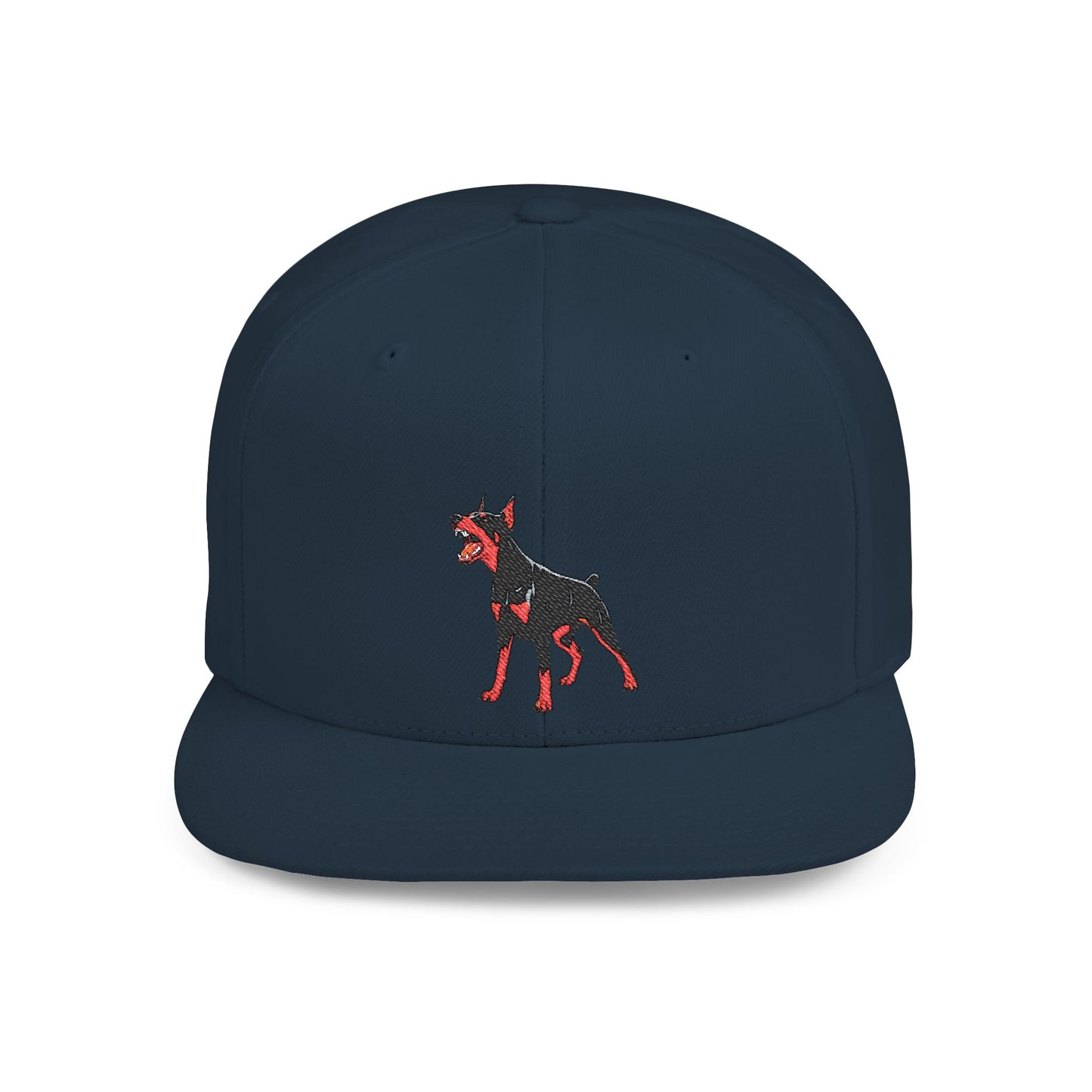 Doberman 1 Embroidered Flat Bill Snapback