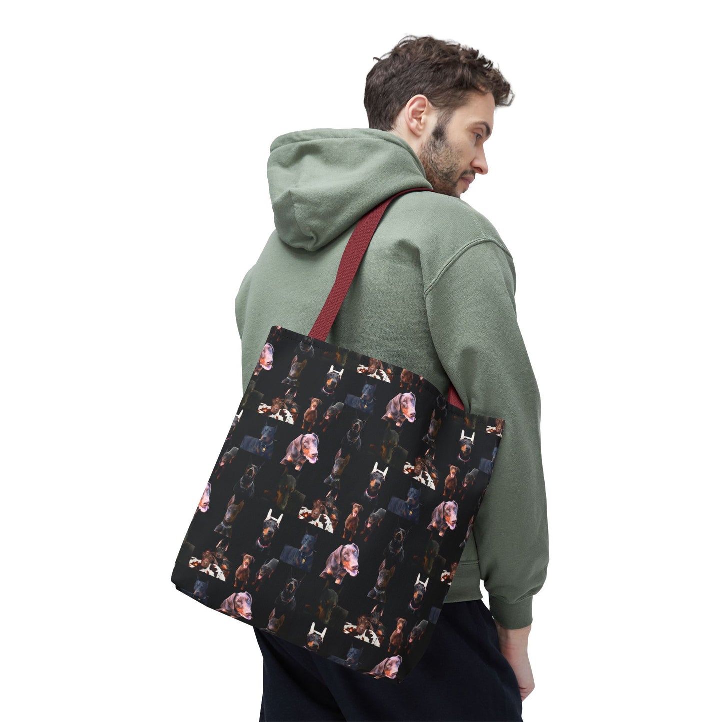 Edition 10 Doberman Model Pattern Black Tote Bag