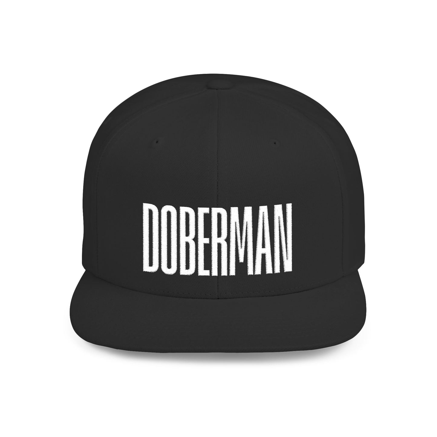 Doberman 2 Embroidered Flat Bill Snapback