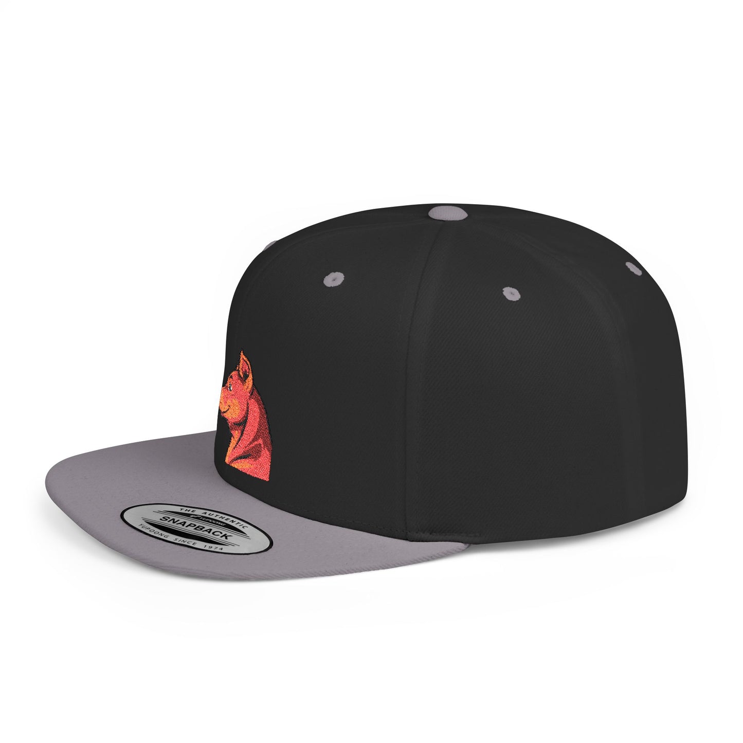 Custom Embroidered Flat Bill Snapback