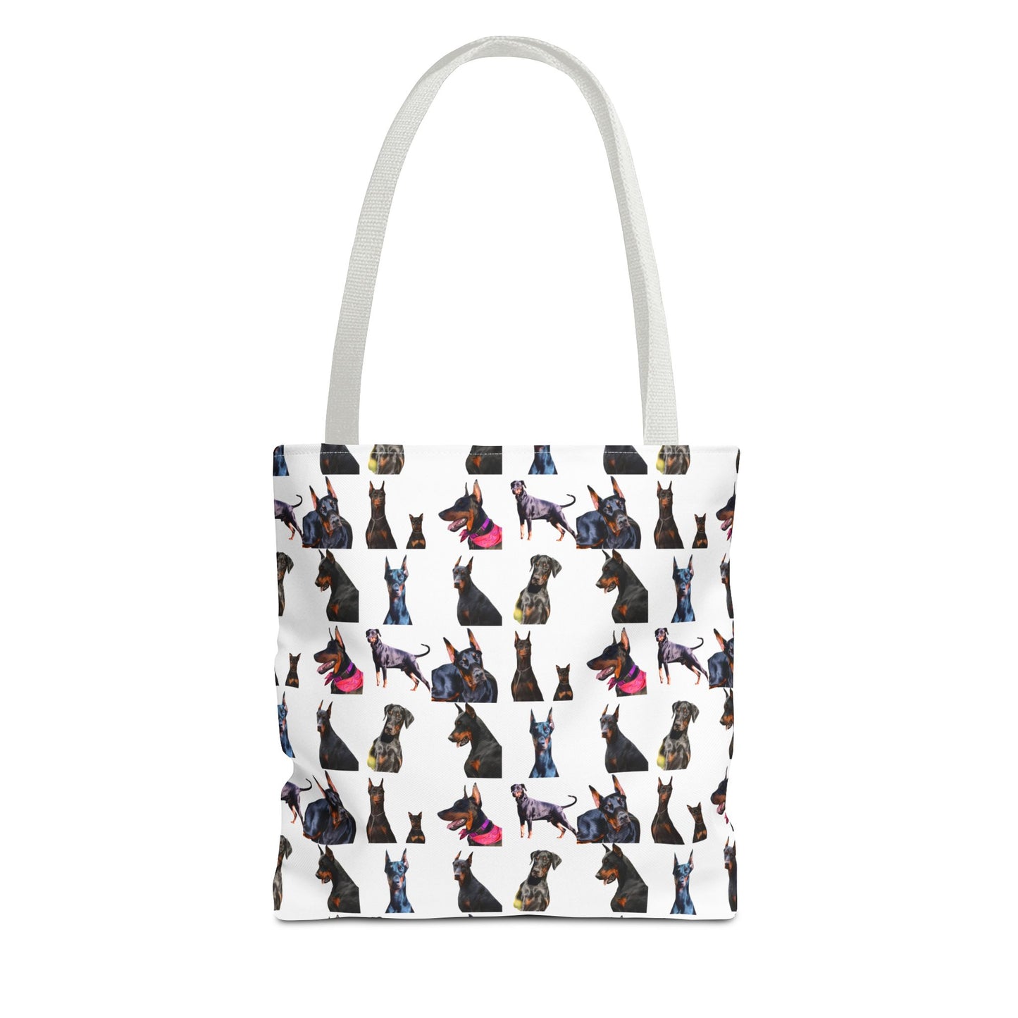 Edition 7 Doberman Model Pattern White Tote Bag