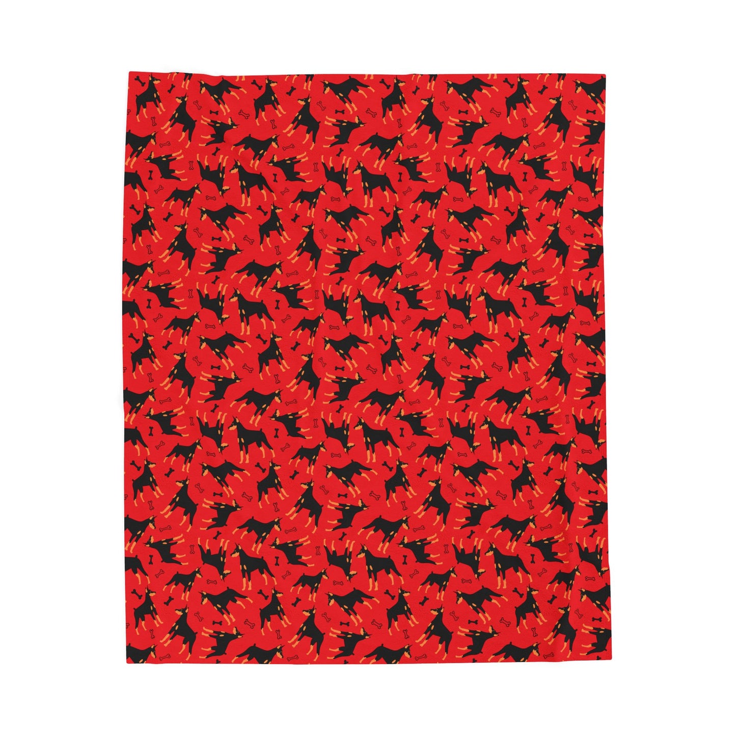 Red AOP Velveteen Plush Blanket